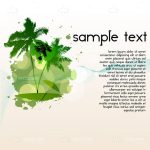 Green Palm Tree Island with Sample Text